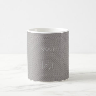 Cooler Metallhintergrund mit Ihrem Text Kaffeetasse