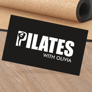 Cooler Minimal Pilates Instructor Visitenkarte