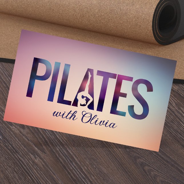 Cooler Minimal Pilates Instructor Visitenkarte (Von Creator hochgeladen)