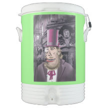 Cooler mit dem blauen Iglu-Getränk