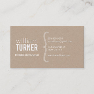 COOLER MODERN-einfacher Text minimaler trendy Öko  Visitenkarte