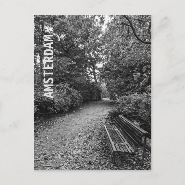 Cooler, moderner Amsterdamer Park Postkarte (Vorderseite)