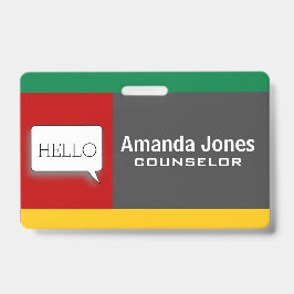 Cooler moderner Farbblock-personalisiertes Ausweis