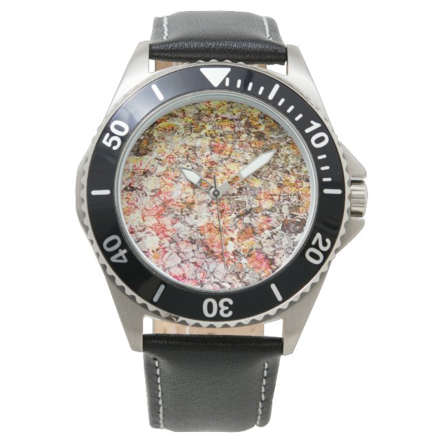 Cooler, moderner, farbenfroher abstrakter Hintergr Armbanduhr (Vorderseite)