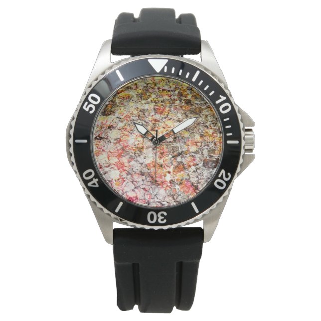 Cooler, moderner, farbenfroher abstrakter Hintergr Armbanduhr (Vorderseite)