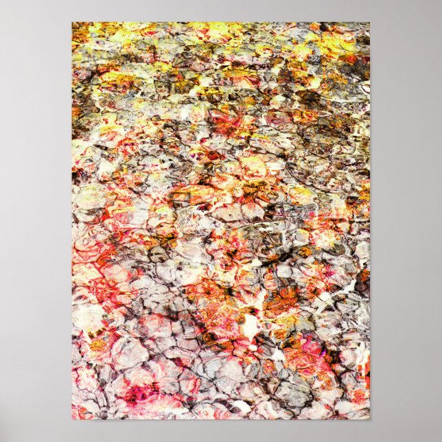 Cooler, moderner, farbenfroher abstrakter Hintergr Poster (Vorne)