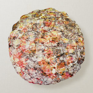 Cooler, moderner, farbiger abstrakter Hintergrund Rundes Kissen