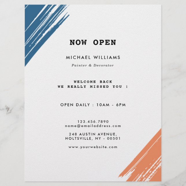 Cooler moderner Pinsel Flyer (Vorne)