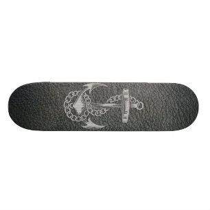 Cooler moderner silberner Metallshine bewirkt Skateboard