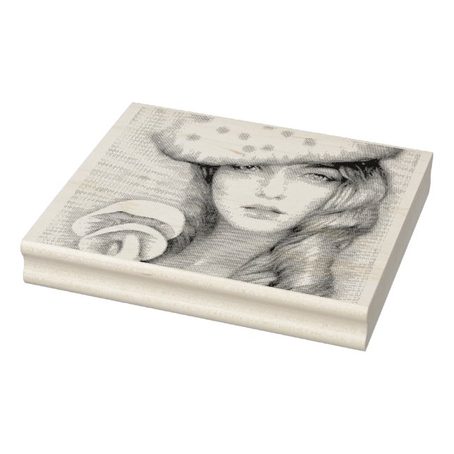 cooler, moderner Vintager Pilz Gummistempel (Stempel)