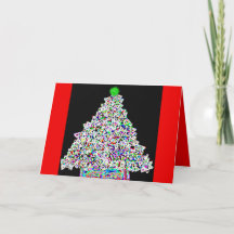 Cooler moderner Weihnachtsbaum mit Regenbogen