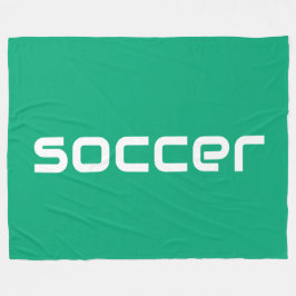 Cooler moderner weißer SOCCER-Text auf hellgrün Fleecedecke