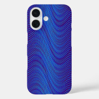 Cooler Moiré-Effekt Abstrakt Blue Psychedelic Trip
