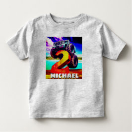 Cooler Monster Truck 2. Geburtstag Kleinkind T-shirt