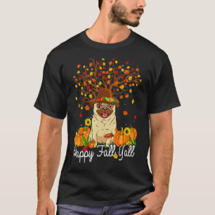 Cooler Mops Herbstkürme glücklich Fall Y'all T-Shirt