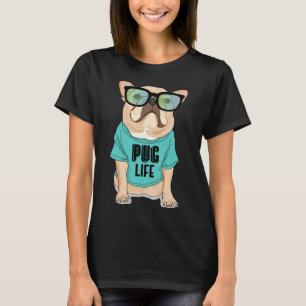Cooler Mops-Hund Leben Gangster Mops Wortspiel Mop T-Shirt