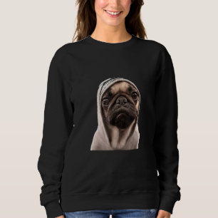 Cooler Mops mit Hoddie Sweatshirt