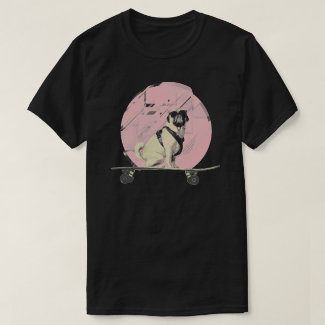 Cooler Mopshund T-Shirt (Design vorne)