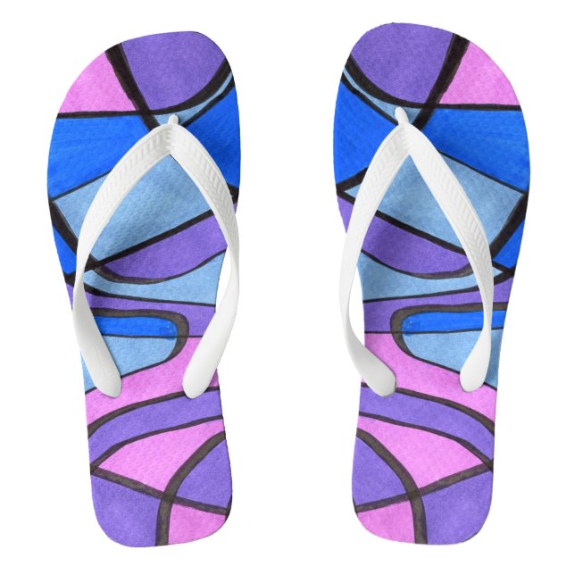 "Cooler Morgen" abstrakte Flip Flops. Flops (Fußbett)