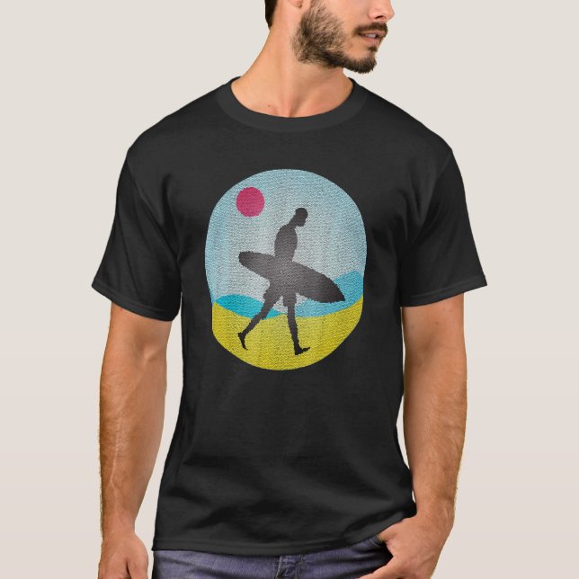 Cooler Mosaiksurfer T-Shirt (Vorderseite)