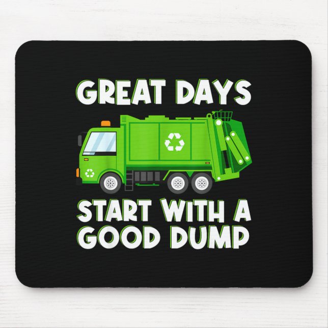 Cooler Müllwagen Guter Kipper Männer Kinder Jungen Mousepad (Vorne)