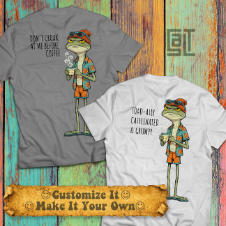 Cooler mürrischer Frosch Kaffeeliebhaber im hawaii T-Shirt
