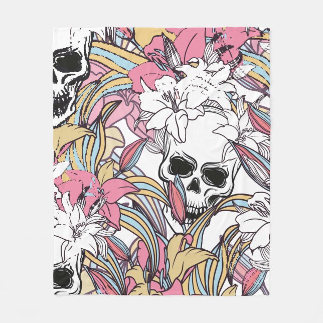 Cooler, nahtloser Vintager Musterhintergrund  Fleecedecke (Vorderseite)