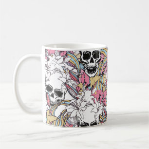 Cooler, nahtloser Vintager Musterhintergrund Kaffeetasse