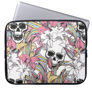 Cooler, nahtloser Vintager Musterhintergrund  Laptopschutzhülle
