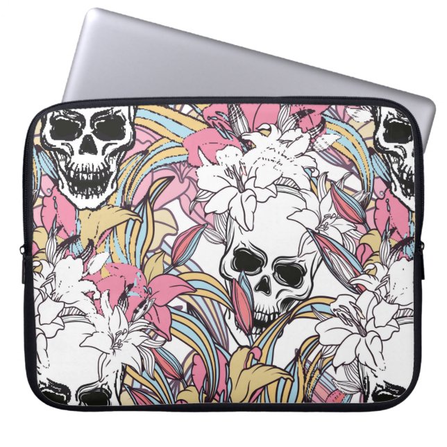 Cooler, nahtloser Vintager Musterhintergrund  Laptopschutzhülle (Vorderseite)