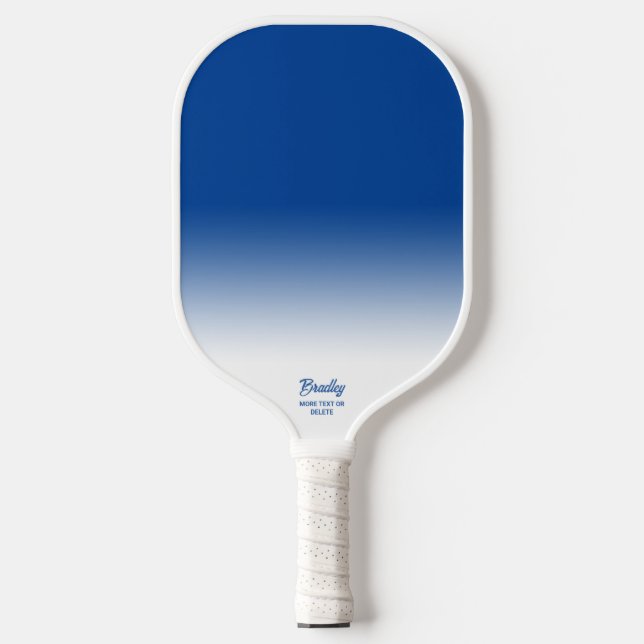 Cooler  Name des benutzerdefinierten Blue Ombre Gr Pickleball Schläger (Vorderseite)