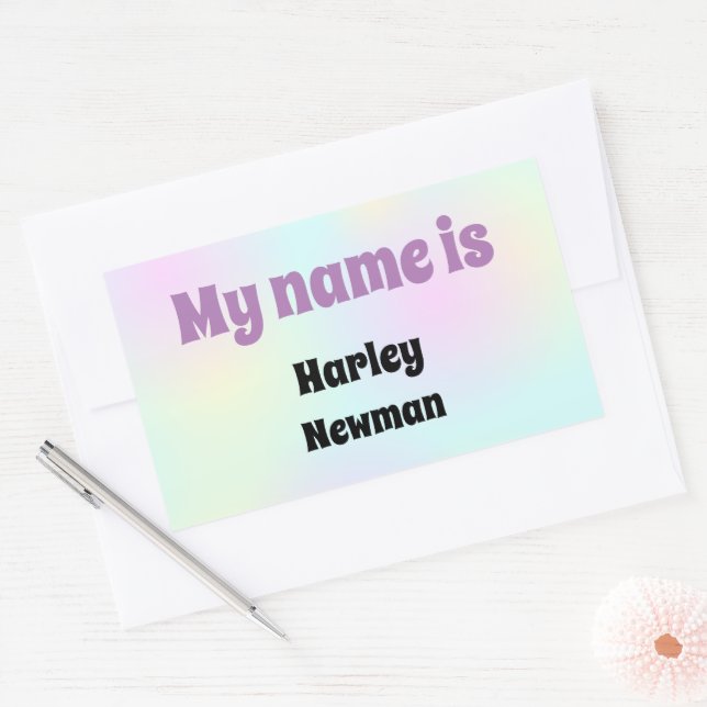 Cooler Name des Tieres Rechteckiger Aufkleber (Umschlag)