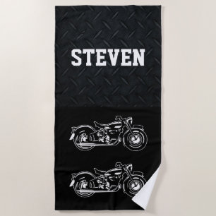 Cooler Name Motorrad Black Men Strandtuch