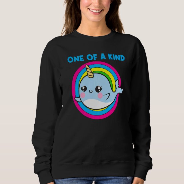 Cooler Narwhal für Männer Frauen Rainbow Tusk Sea  Sweatshirt (Vorderseite)