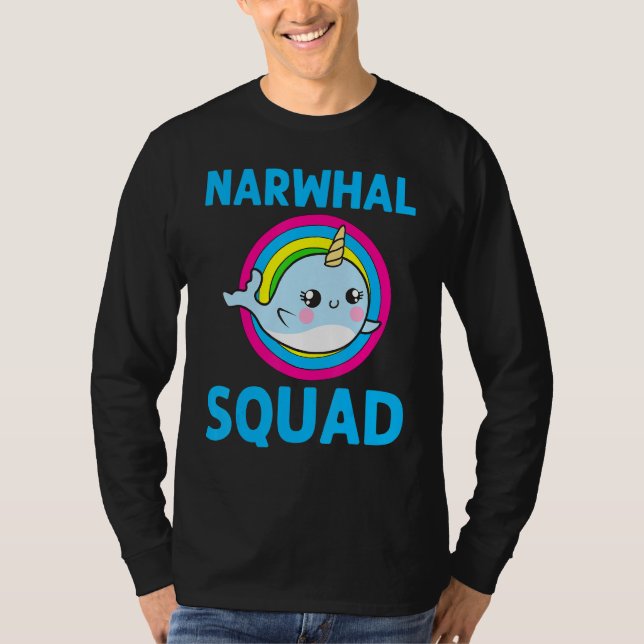Cooler Narwhal für Männer Frauen Rainbow Tusk Sea  T-Shirt (Vorderseite)