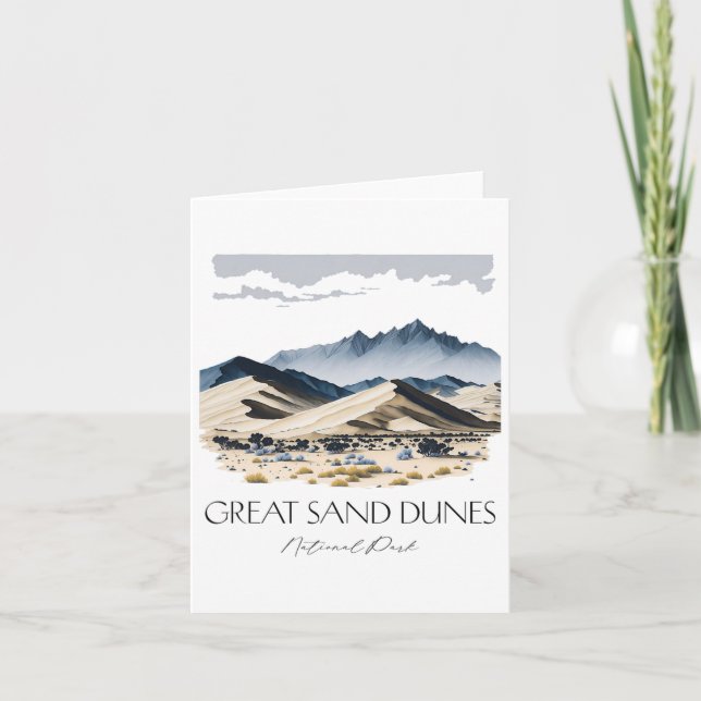 Cooler Nationalpark Great Sand Dunes Karte (Vorderseite)