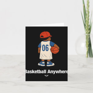 Cooler Niedlicher Basketball überall mit Basketbal Karte