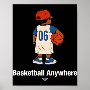 Cooler Niedlicher Basketball überall mit Basketbal Poster