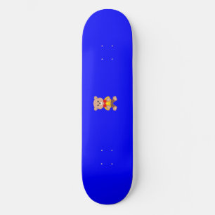 Cooler Niedlicher Bowtie Teddy Bear auf Blue Skateboard