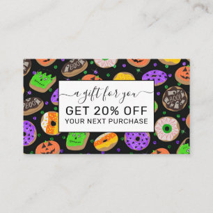 Cooler Niedlicher Glitzer Confetti Donuts Hallowee Rabattkarte
