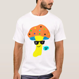 cooler niedlicher Pilz mit Brille T-Shirt