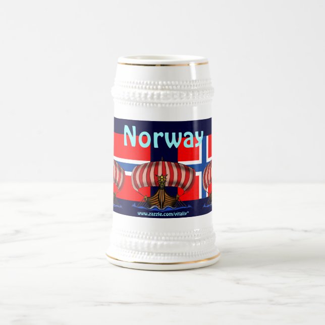 Cooler Norwegen-Bier-Tassenentwurf Bierglas (Mittel)