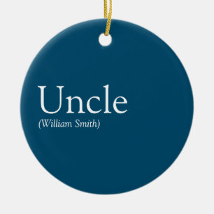 Cooler Onkel, Funcle-Definition Modern Blau Keramik Ornament