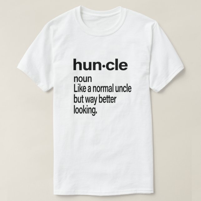cooler Onkel-Geschenk-Hunker-Definition T-Shirt (Design vorne)