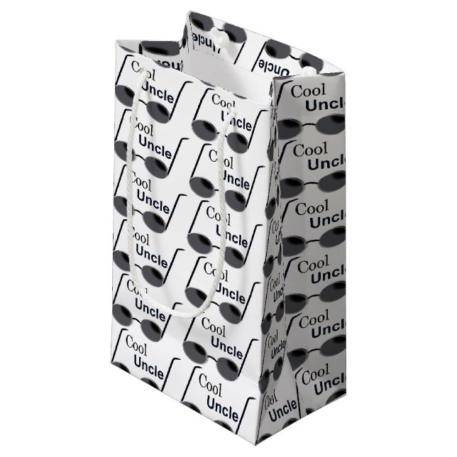 Cooler Onkel Gift Bag Kleine Geschenktüte (Vorderseite Schrägansicht)