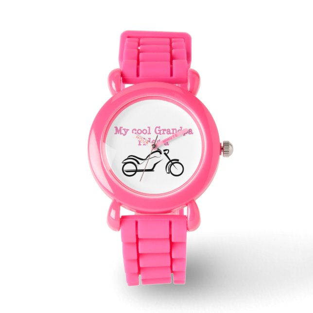 Cooler Opa fährt Kinder beobachten. Armbanduhr (Vorderseite)
