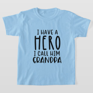 Cooler Opa Hero Grandson Wortart T-Shirt