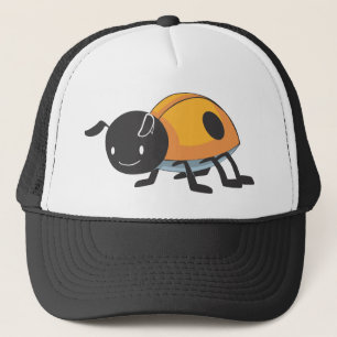 Cooler orange Baby-Marienkäfer-Cartoon Truckerkappe