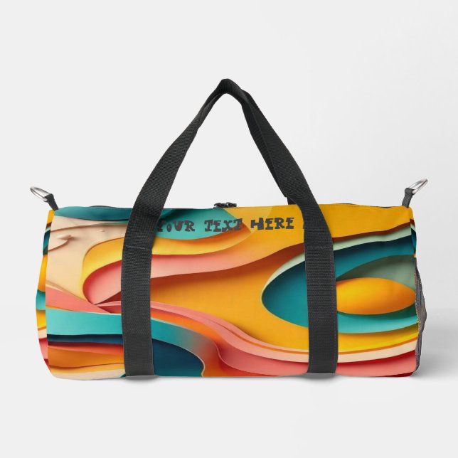 Cooler orangefarbener Tasche mit bearbeitbarem Tex (Vorderseite)