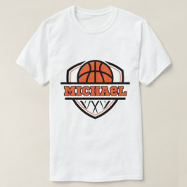 Cooler Orangenschwarzer Basketball T-Shirt